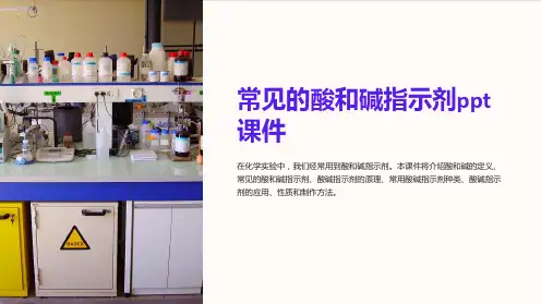 常见的酸和碱指示剂课件