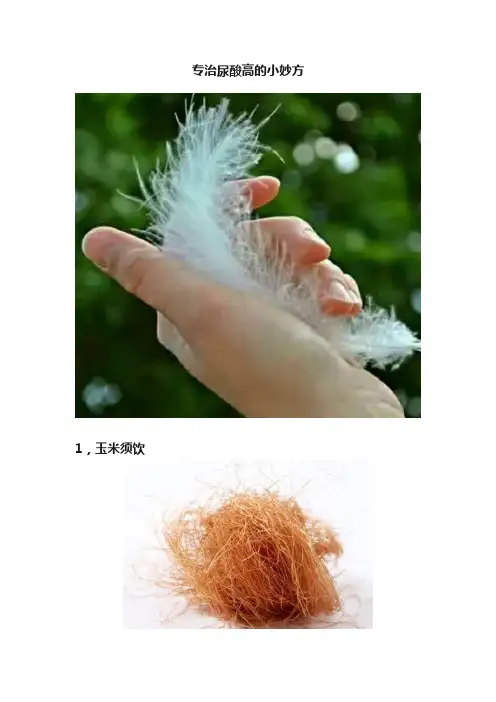 专治尿酸高的小妙方