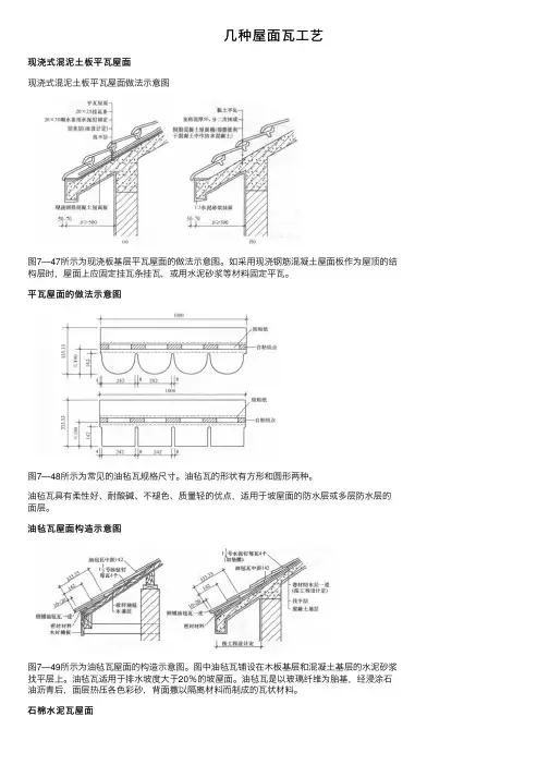 几种屋面瓦工艺