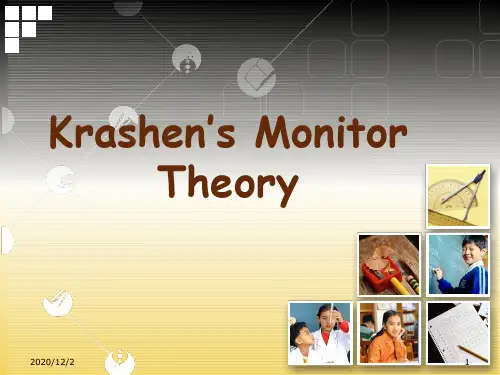 Krashen’s Monitor Theory监控理论 ppt课件