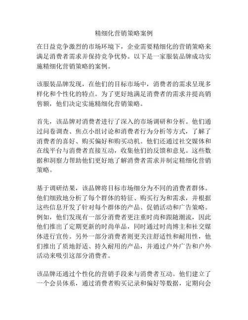 精细化营销策略案例