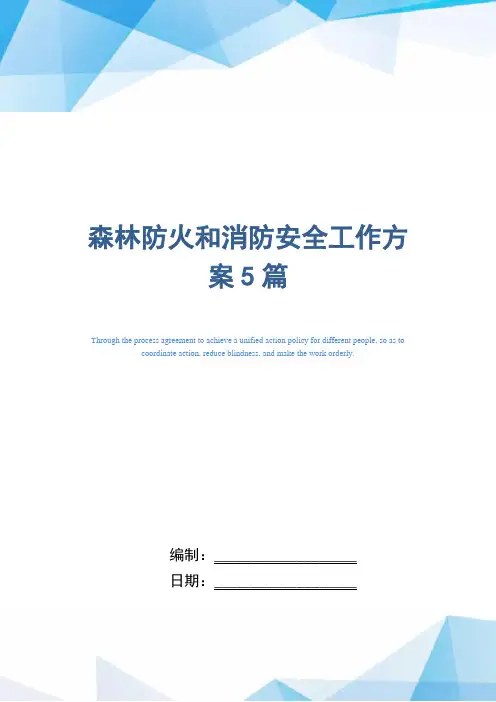 森林防火和消防安全工作方案5篇_精选