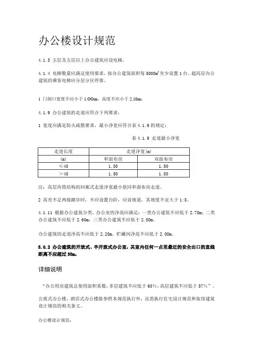 办公楼规范.