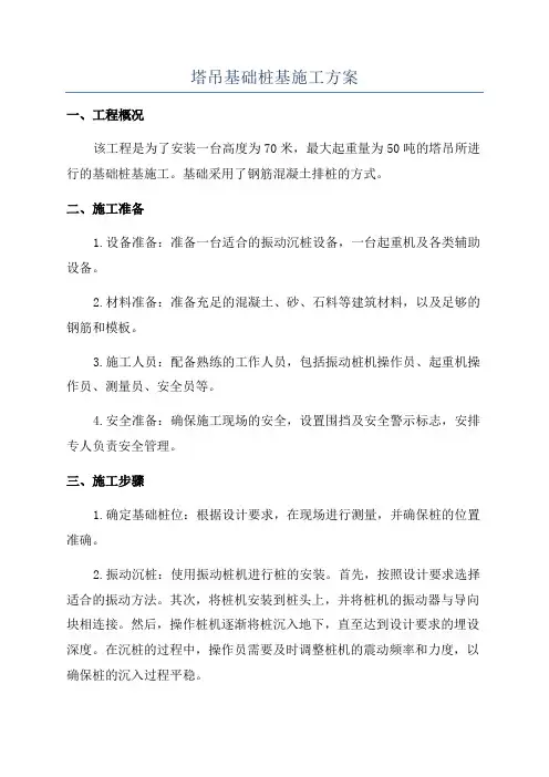 塔吊基础桩基施工方案
