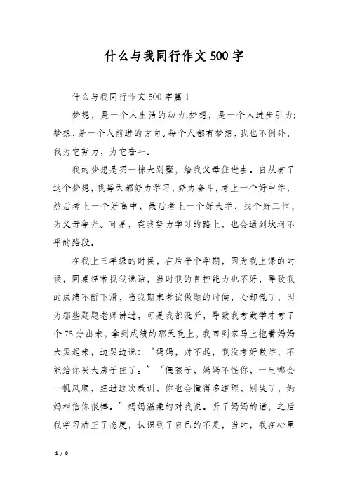 什么与我同行作文500字
