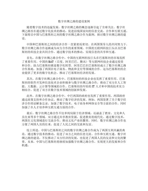 建设‘数字丝绸之路’的案例