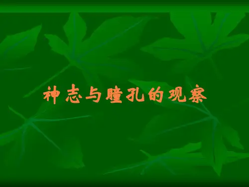 神志与瞳孔的观察