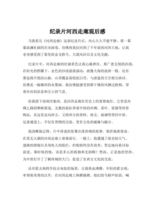 纪录片河西走廊观后感