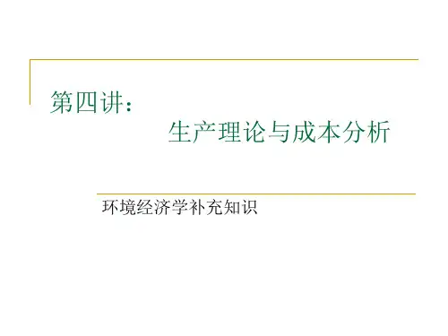 第四讲生产理论
