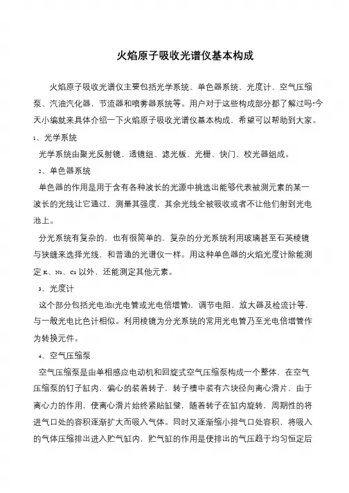 火焰原子吸收光谱仪基本构成