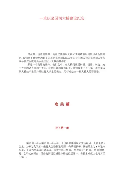 重庆菜园坝大桥