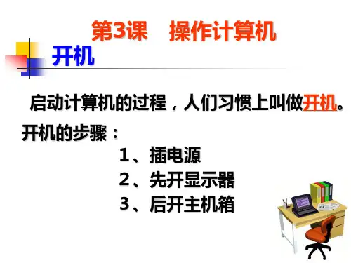 小学信息技术第三课操作计算机课件