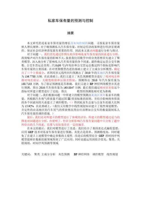 汽车保有量