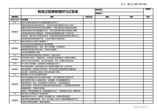 VDA6.3审核标准(1)