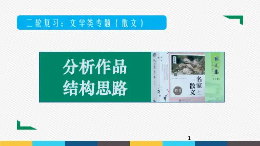 高考语文文学类专题之散文阅读分析作品思路结构(课件)