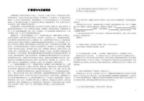 扩展语句与压缩语段