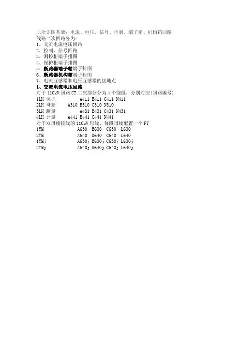 电气二次识图基础