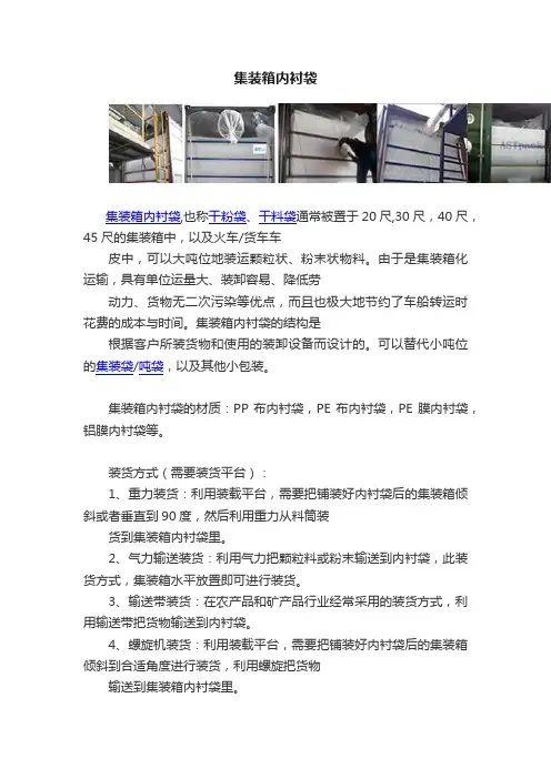 集装箱内衬袋