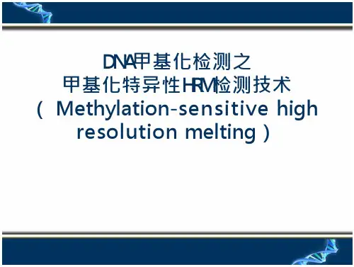 DNA甲基化检测技术