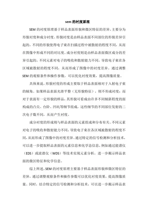 sem的衬度原理