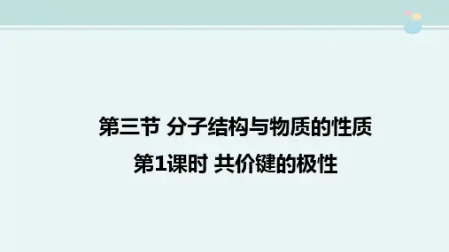 精选 《共价键的极性》参考完整教学课件PPT