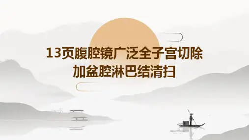 13页腹腔镜广泛全子宫切除加盆腔淋巴结清扫