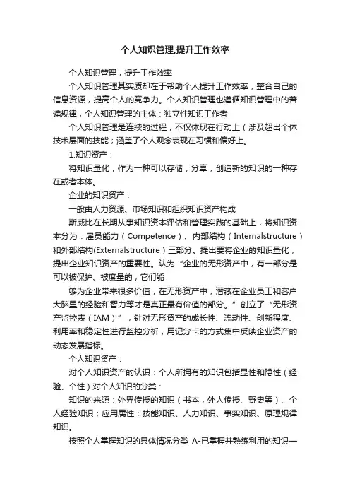 个人知识管理,提升工作效率