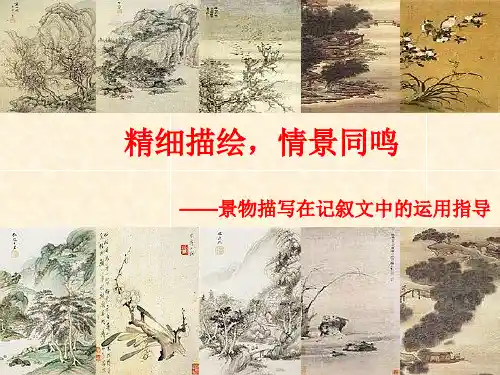 景物描写在记叙文中的运用指导课件