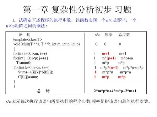 中科院计算机算法分析与设计_习题1-2_答案