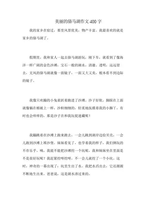 美丽的骆马湖作文400字