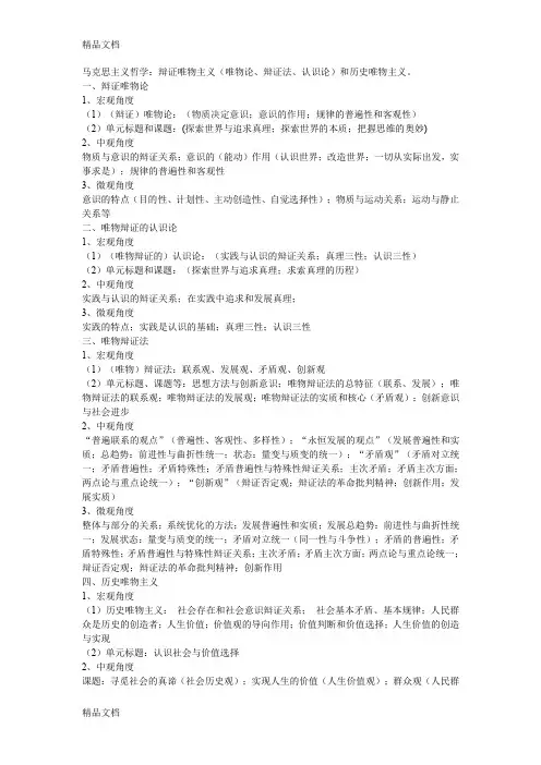 最新哲学生活主观题集锦及哲学原理总结