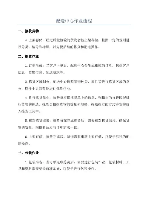 配送中心作业流程