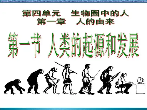 人教版七年级生物下册.1人类的起源和发展课件