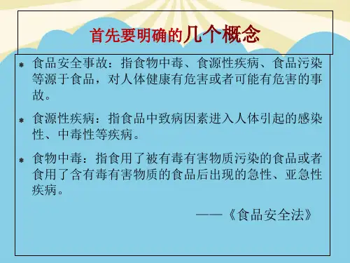 医院食源性疾病监测培训最全优质PPT【15页】