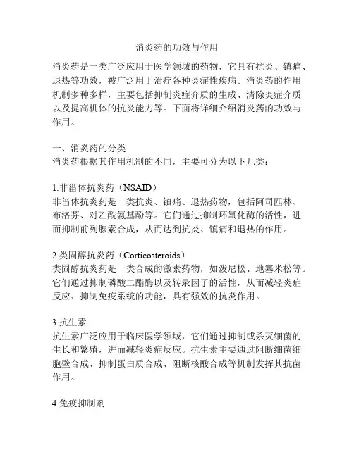 消炎药的功效与作用