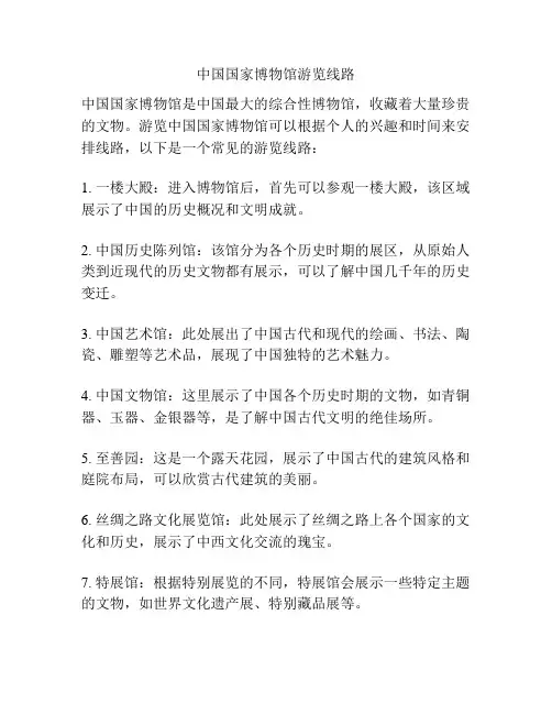 中国国家博物馆游览线路