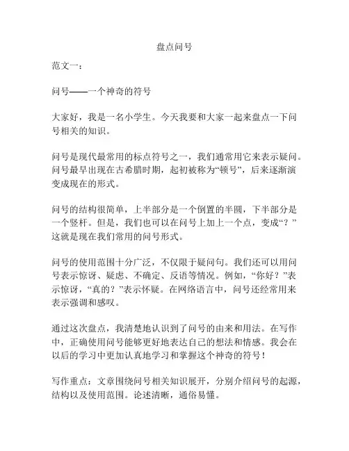 盘点问号_精品文档