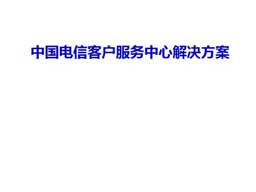 中国电信客户服务中心的解决方案