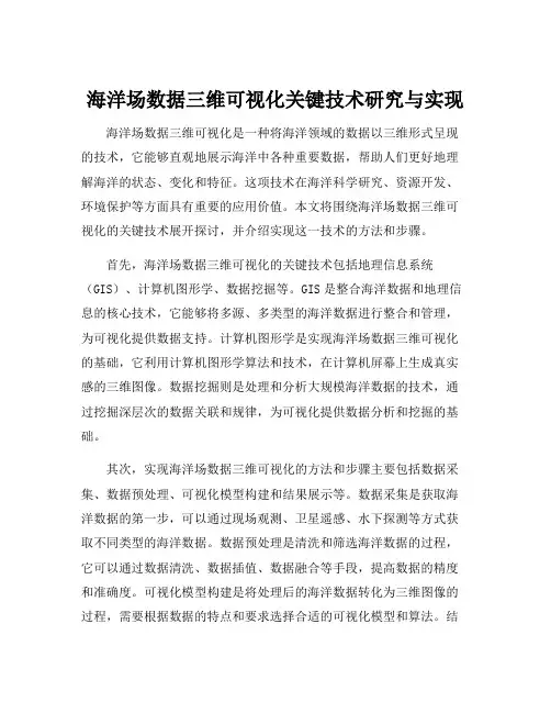 海洋场数据三维可视化关键技术研究与实现