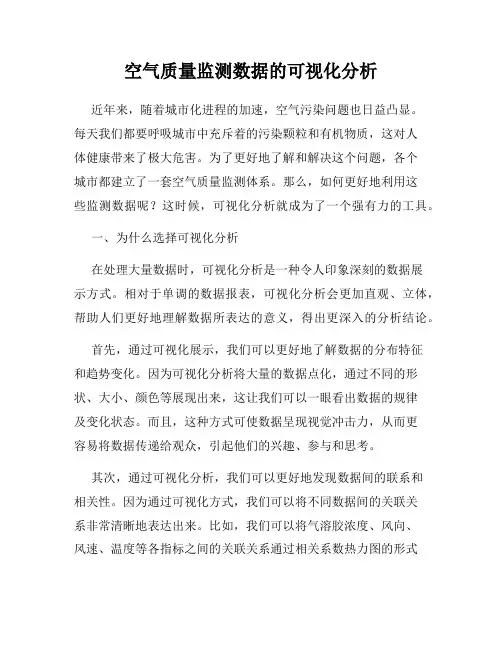 空气质量监测数据的可视化分析