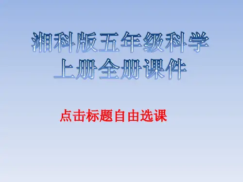 湘科版五年级科学上册全册课件