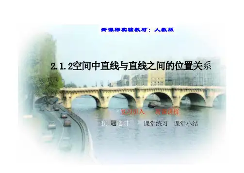 人教版高中数学必修2空间中直线与平面之间的位置关系课件
