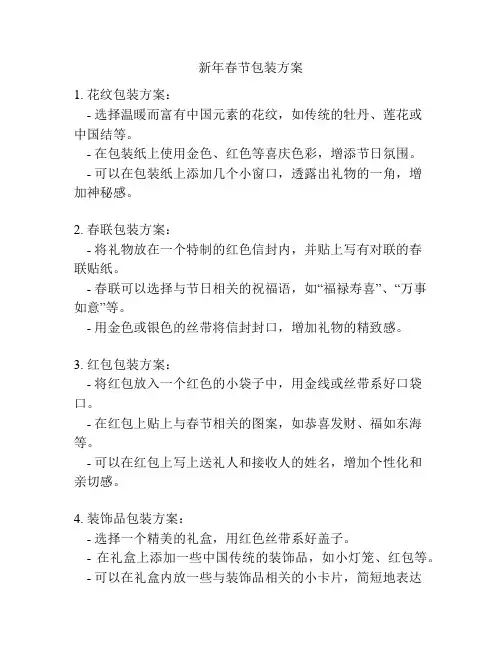 新年春节包装方案