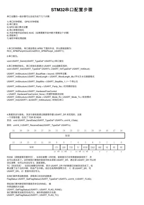 STM32串口配置步骤