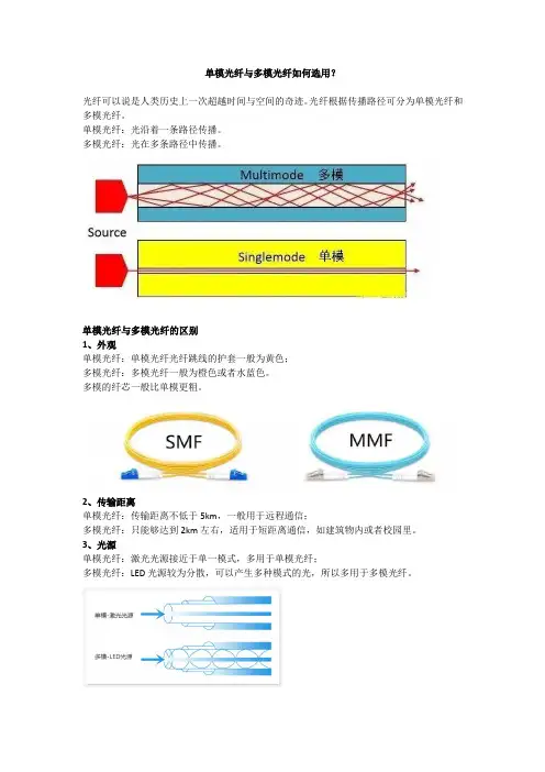 单模光纤与多模光纤如何选用
