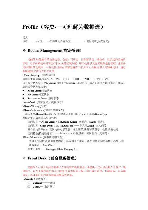 酒店后台管理系统相关模块及流程图