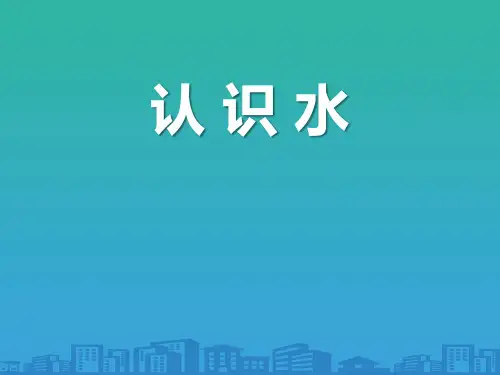 《认识水》奇妙的水PPT课件