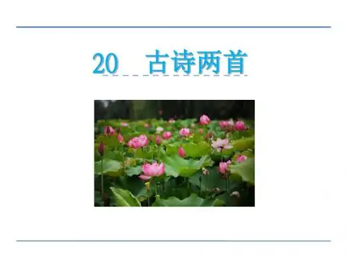 四年级下册语文课件-20 古诗两首-苏教版