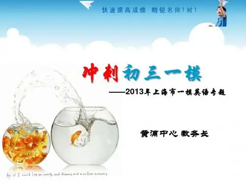 冲刺初三一模PPT课件
