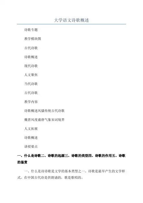 大学语文诗歌概述
